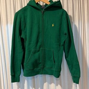 Polo by Ralph Lauren Kids Green Hoodie with Yellow Logo